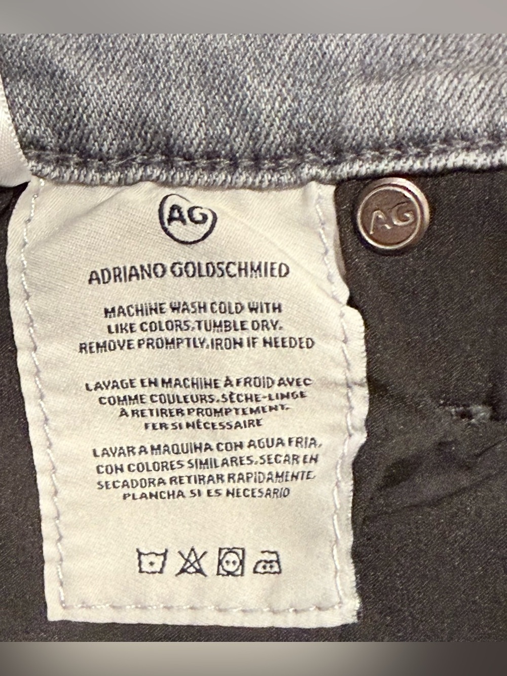 AG Farrah High Rise Skinny Jeans Metro Gray Wash Size 28R - Picture 12 of 13